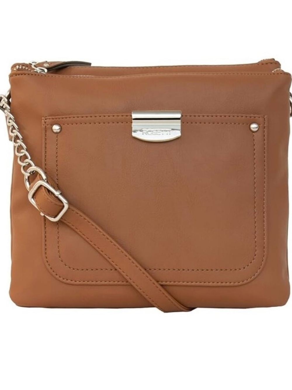 Rosetti Tan Crossbody with Silver Chain-Accent New with Tags